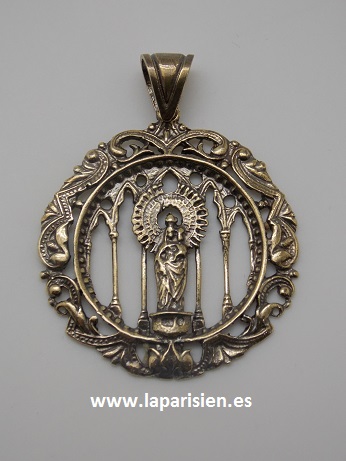 Medalla Virgen del Pilar. Dorada.