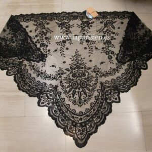 Chalina Mantilla Triangular Negra