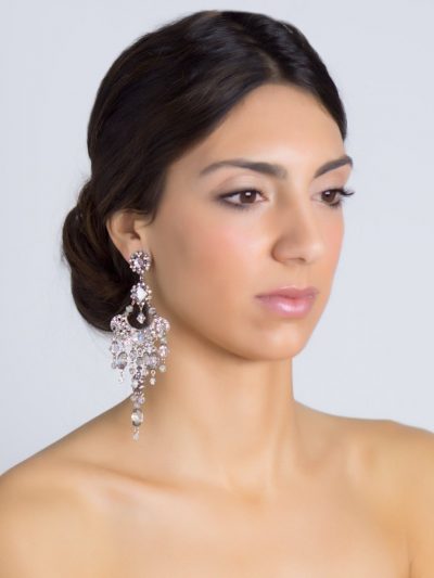 PENDIENTES DE NOVIA METAL CON CRISTAL SWAROVSKI