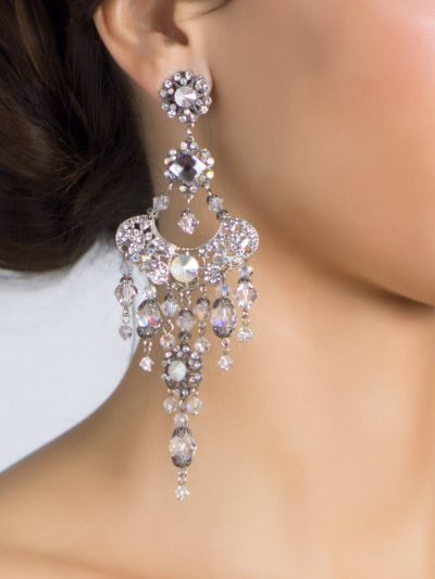 PENDIENTES DE NOVIA METAL CON CRISTAL SWAROVSKI