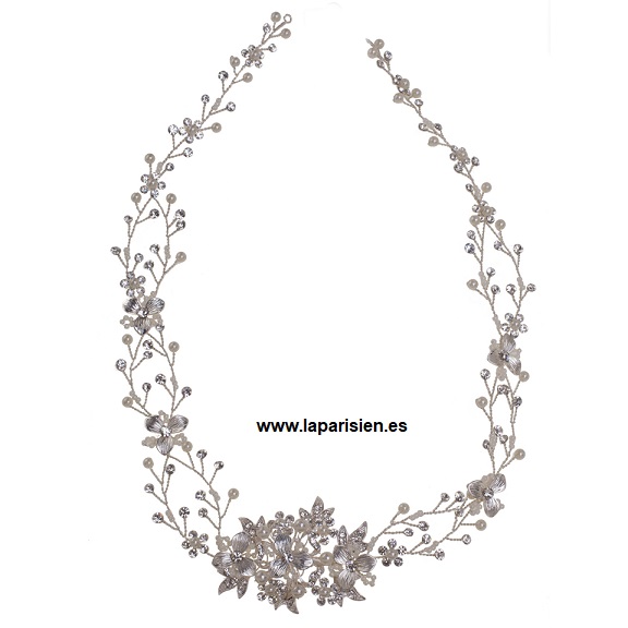 CINTA DE CRISTAL PLATEADA LA PARISIEN