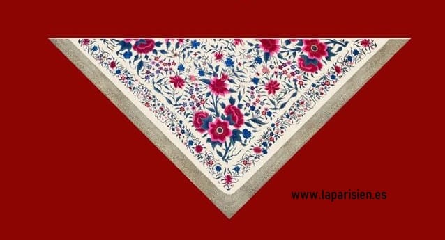 Balconera imitación mantón de Manila de tulipan