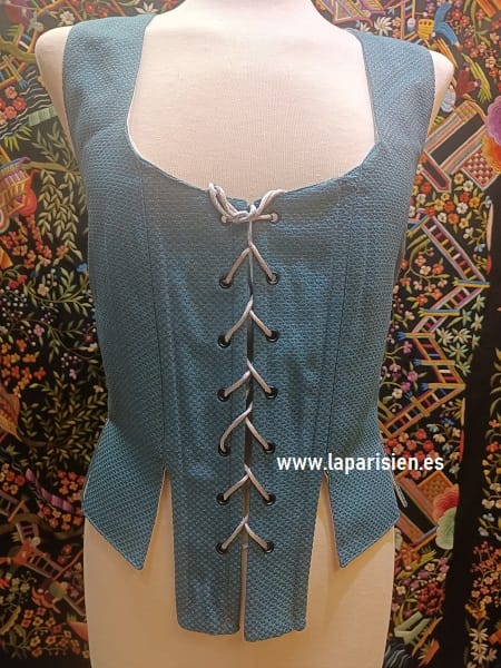 Corpiño - justillo color azul turquesa