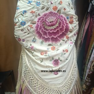 Manton de flor grande de la tienda la parisien