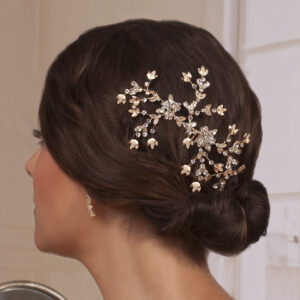 TOCADO DE NOVIA PLATEADO LA PARISIEN