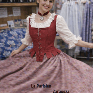 Traje de Baturra de Zaragoza de Tres Piezas – Indumentaria Tradicional Aragonesa para Mujer