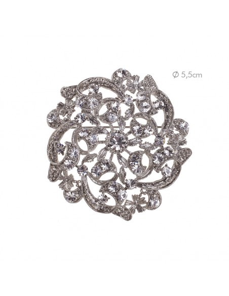 BROCHE BISUTERÍA PLATEADO LA PARISIEN