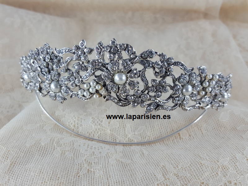 TIARA DE PLATA MODELO PRAGA LA PARISIEN