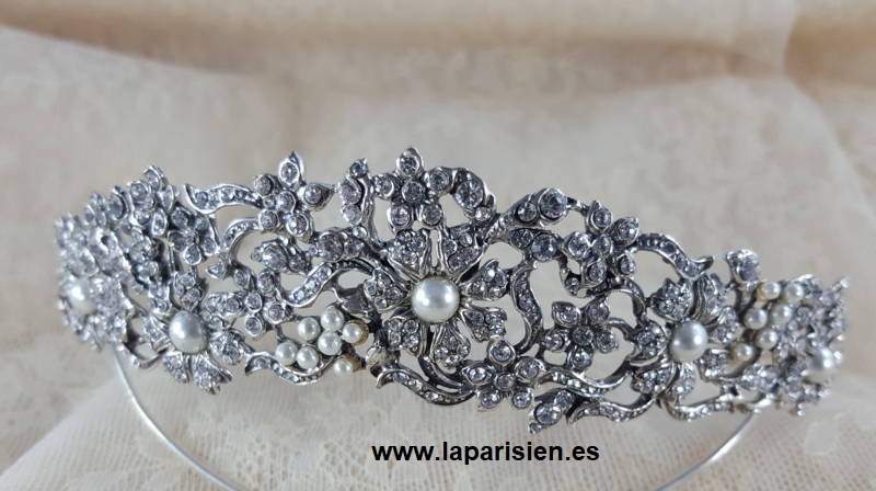 TIARA DE PLATA MODELO PRAGA LA PARISIEN