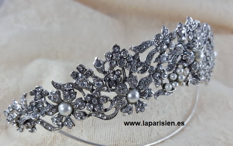 TIARA DE PLATA MODELO PRAGA LA PARISIEN