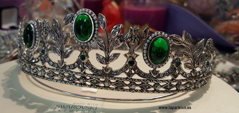 TIARA MODELO RUSIA PIEDRA VERDE LA PARISIEN