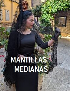 Mantillas negras tamaño mediano