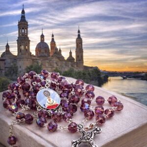 ROSARIO PILARISTA COLOR AMATISTA CON ENVIO INCLUIDO A ESPAÑA.