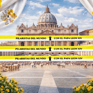 3 PULSERAS PILARISTAS CON EL PAPA LEON XIV, ENVIO INCLUIDO