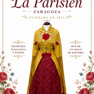 traje regional aragonés con mantón de Manila artesano en La Parisién Zaragoza