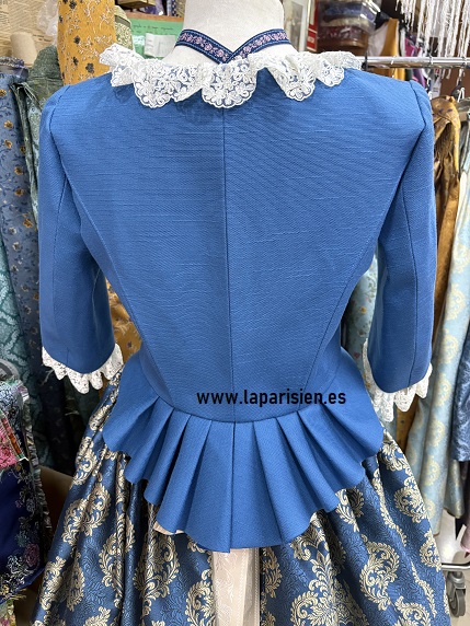 Traje Regional Aragonés de Tres Largos con Corpiño Azul | Indumentaria Tradicional y Vestuario de Época - Imagen 3